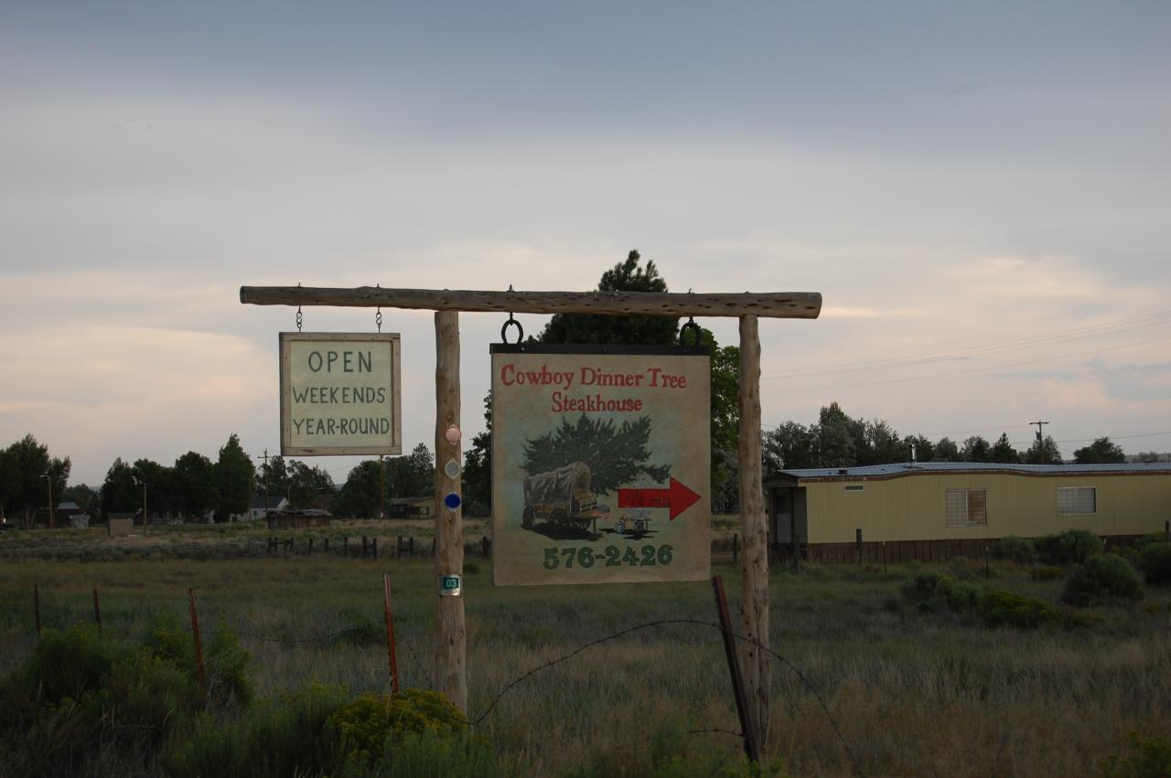 107 Cowboy Dinner Tree Steakhouse Sign