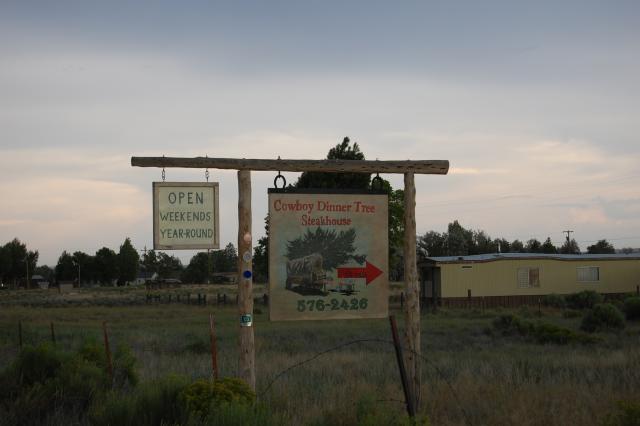 107 Cowboy Dinner Tree Steakhouse Sign